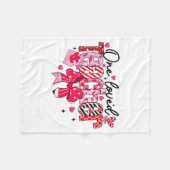 Teacher Valentine Loved Teacher Valentine's Day Co フリースブランケット (正面(横))