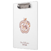 Teacher Vibes Boho Apple Appreciation Gift クリップボード (左)