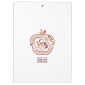 Teacher Vibes Boho Apple Appreciation Gift クリップボード (裏面)