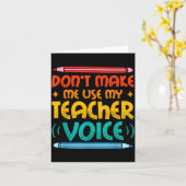 Teacher Voice Teacherlife Primary School Teacher  カード (黄色い花)