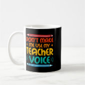 Teacher Voice Teacherlife Primary School Teacher  コーヒーマグカップ (左)