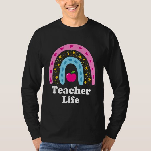 Teacher   Womenu2019s Teacher Life Graphic Tees Cu Tシャツ (正面)