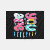 Teacher You Are Smart Brave Strong Kind Loved Moti フリースブランケット (正面(横))