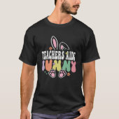 Teachers Aide Bunny  Easter Day Groovy Family Matc Tシャツ (正面)