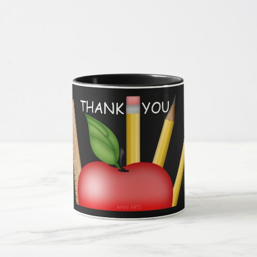 Teacher's Apple Custom Blackboard Mug マグカップ (中央)