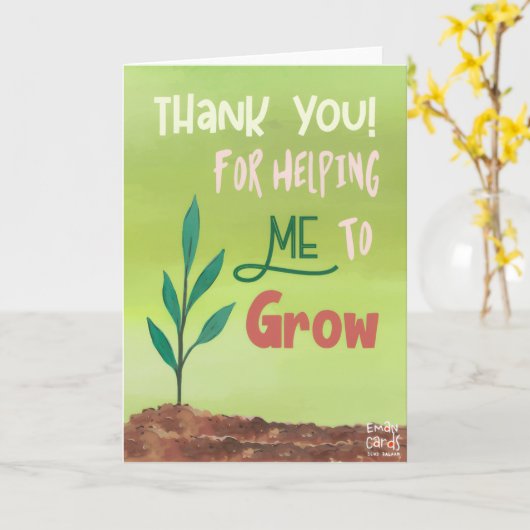 Teacher's Day Appreciation Card カード (黄色い花)