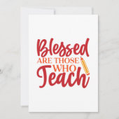Teacher's Day Blessed Are Those Who Teach サンキューカード (正面)