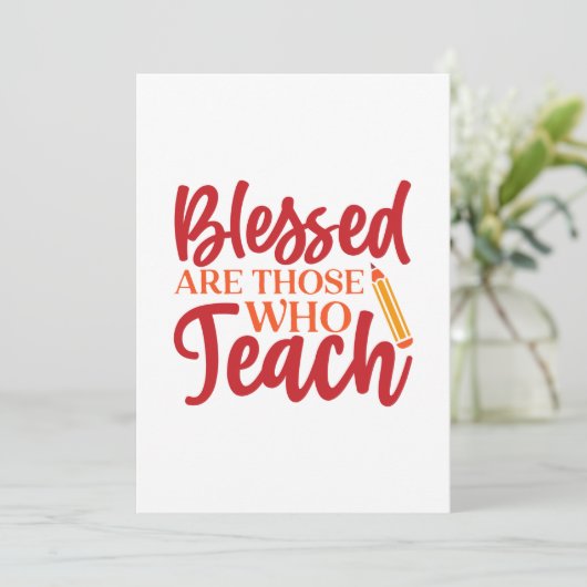 Teacher's Day Blessed Are Those Who Teach サンキューカード (スタンド正面)