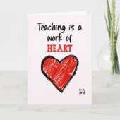 Teacher's Day Card with a Red Heart カード (正面)
