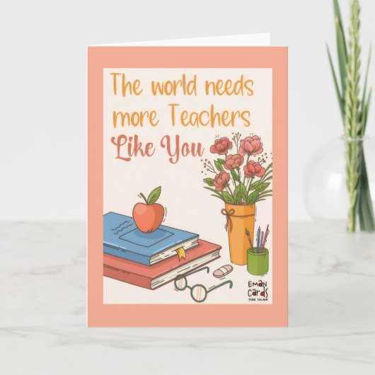 Teacher's Day Card with Flowers カード (正面)