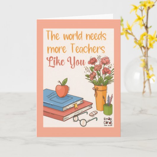 Teacher's Day Card with Flowers カード (黄色い花)