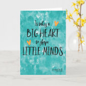 Teacher's Day Gratitude カード (黄色い花)