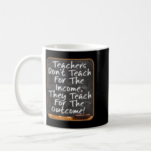 Teachers Don't Teach For Income Teach For Outcome コーヒーマグカップ (左)