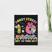 Teachers Donut Stress Just Do Your Test Day Boys G カード (正面)