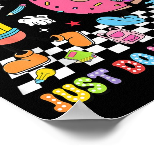 Teachers Donut Stress Just Do Your Test Day Boys G ポスター (角)