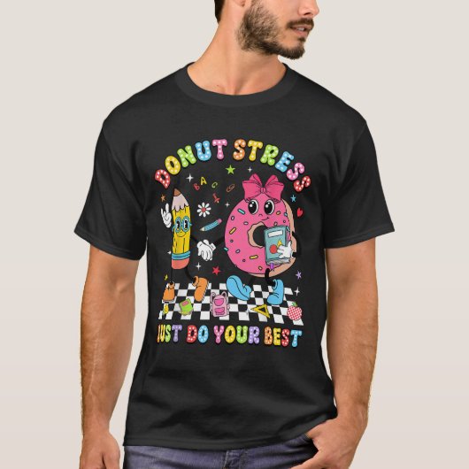 Teachers Donut Stress Just Do Your Test Day Boys G Tシャツ (正面)