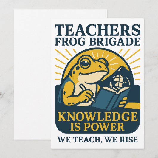 Teachers Frog Brigade – Knowledge Is Power 招待状 (正面/裏面)