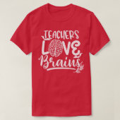 Teachers Love Brains Spooky Teacher Funny Hallowee Tシャツ (デザイン正面)