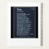 Teachers Planner with space for name プランナー手帳 (裏面)