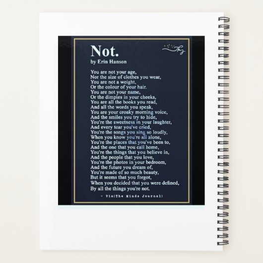 Teachers Planner with space for name プランナー手帳 (裏面)