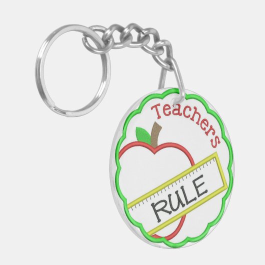 Teachers Rule キーホルダー (正面左)