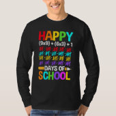 Teachers Students Happy 100 Days of School Tシャツ (正面)