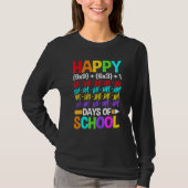 Teachers Students Happy 100 Days of School Tシャツ (正面)