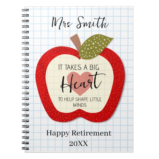 Teachers Teach From the Heart Retirement Notebook  ノートブック (正面)