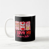 Teachers Valentine Day I Love My Cl A Latte Coffee コーヒーマグカップ (左)