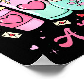 Teachers Valentine I Love My Cl A Latte Coffee Sch ポスター (角)