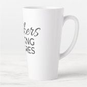 Teachers Writing Futures White Black Motivational  カフェラテマグ (右)