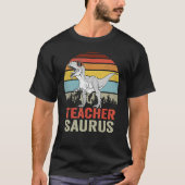 Teachersaurus Rex Dinosaur Teacher Saurus Family D Tシャツ (正面)