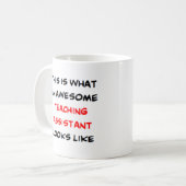 teaching assistant, awesome コーヒーマグカップ (正面左)