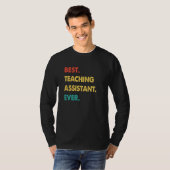 Teaching Assistant Retro Best Teaching Assistant E Tシャツ (正面フル)