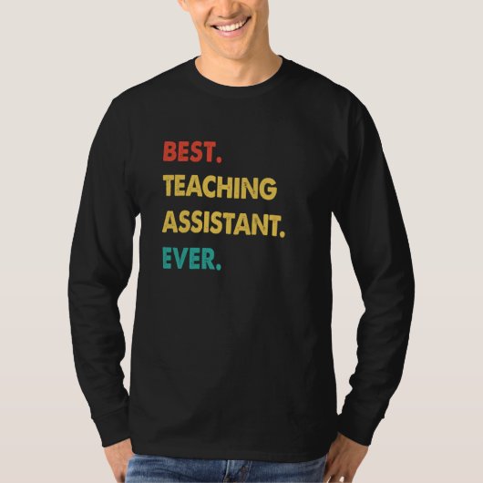 Teaching Assistant Retro Best Teaching Assistant E Tシャツ (正面)