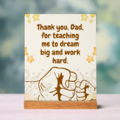 Teaching Dad-Inspirational Fathers Day Quote アクリルサイン (ニュートラル)