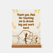 Teaching Dad-Inspirational Fathers Day Quote アクリルサイン (正面)