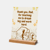 Teaching Dad-Inspirational Fathers Day Quote アクリルサイン (傾斜)