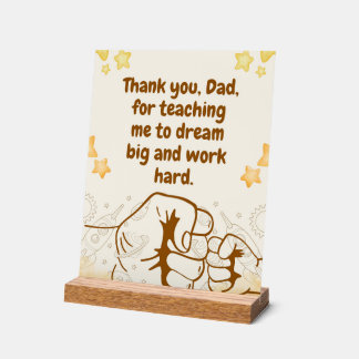 Teaching Dad-Inspirational Fathers Day Quote アクリルサイン