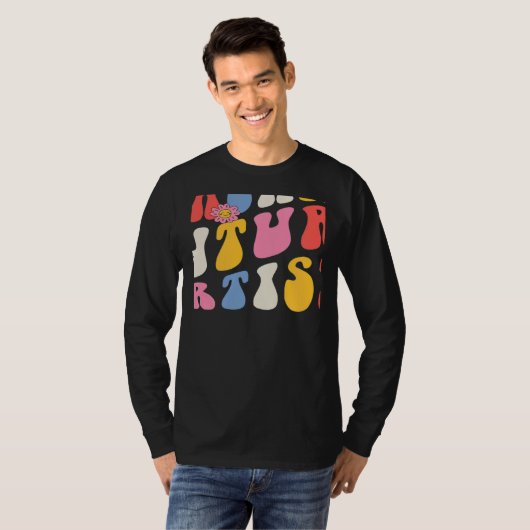 Teaching Future Artists Groovy Retro Back To Schoo Tシャツ (正面フル)