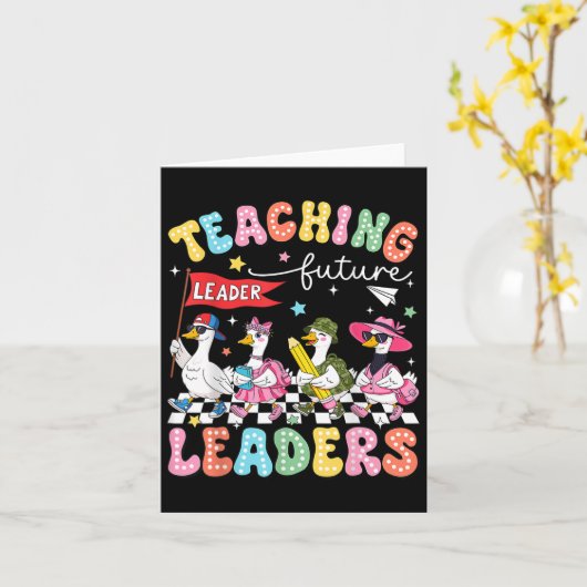 Teaching Future Leaders Led By A Silly Goose Back カード (黄色い花)