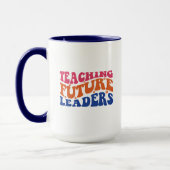 Teaching Future Leaders Wordart マグカップ (左)