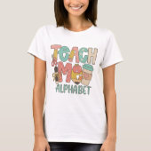 Teaching helped me｜alphabet set dtf｜thanks for tea tシャツ (正面)