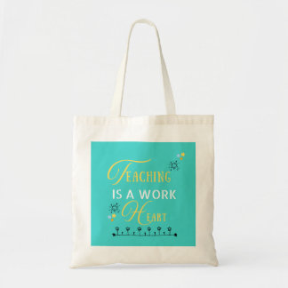 Teaching Is a Work of Heart – カラフルキャンバストート トートバッグ