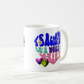 Teaching Is A Work Of Heart - 先生に最適なデザイン コーヒーマグカップ (正面右)