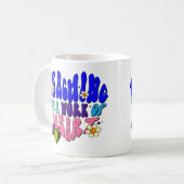 Teaching Is A Work Of Heart - 先生に最適なデザイン コーヒーマグカップ (正面左)