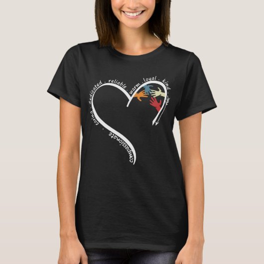 Teaching Is a Work of Heart – 先生ギフトTシャツ Tシャツ (正面)
