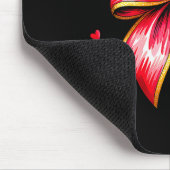 Teaching Is A Work Of Heart Pencil Bow Teacher Val マウスパッド (コーナー)