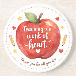 Teaching Is a Work of Heart Teacher Sandstone コースター