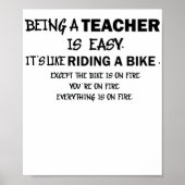 Teaching is Easy Like Riding a Bicycle on Fire ポスター (正面)